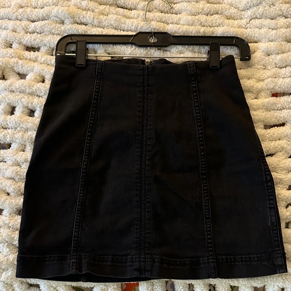 Free People Denim Black Skirt - Picture 2 of 6